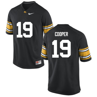 Men Iowa Hawkeyes #19 Max Cooper College Football Jerseys-Black